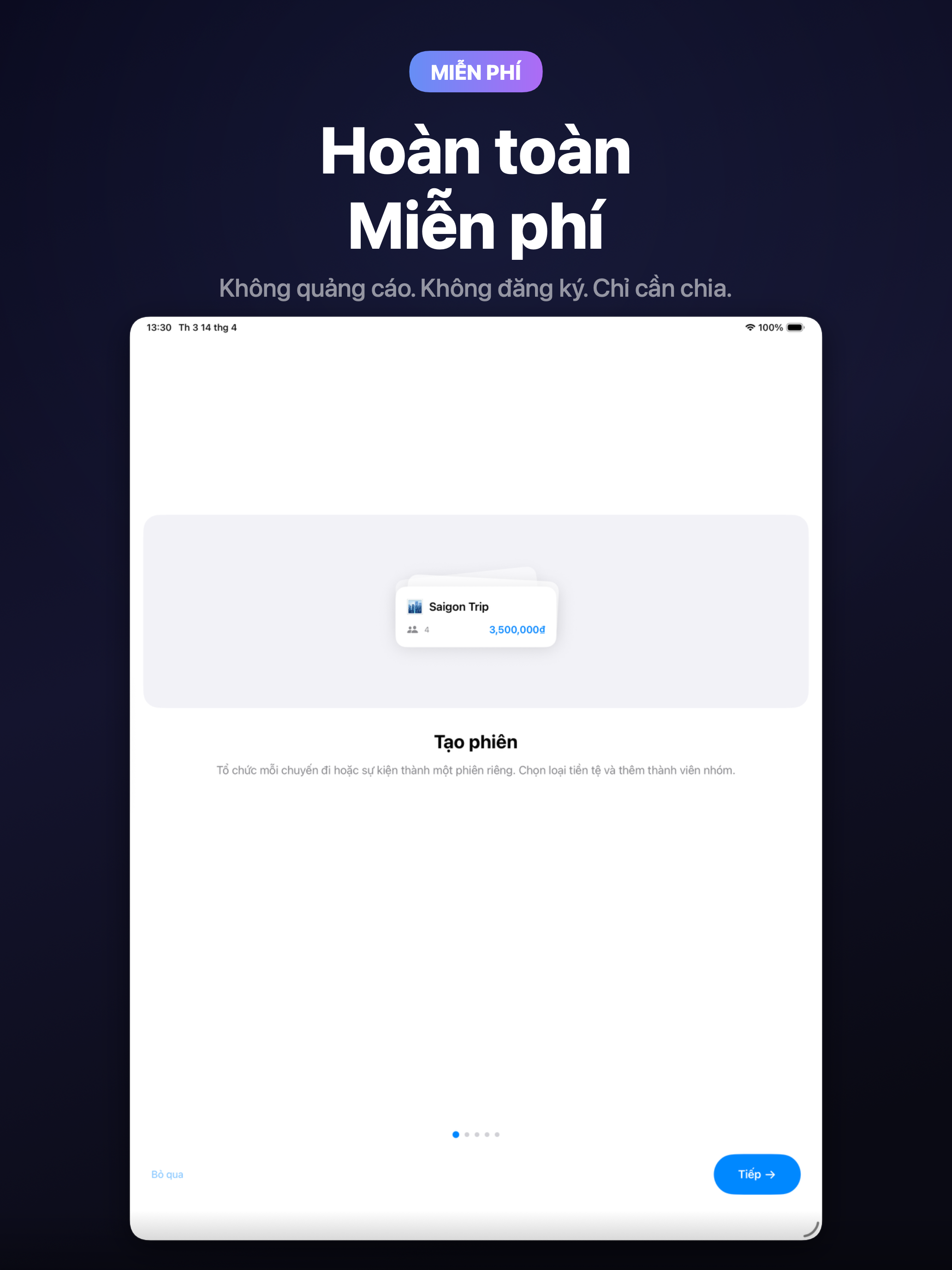 Chia on iPad - Completely free